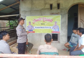 Polsek Muara Sahung Gelar Jumat Curhat Bersama Komunitas Ojek