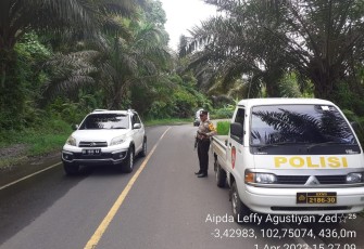 Polsek Padang Ulak Tanding Patroli Dijalan Lintas Lubuk Linggau - Curup.