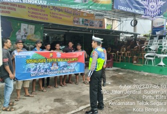 Polresta Bengkulu Sosialisasikan Tata Tertib Berlalu Lintas 
