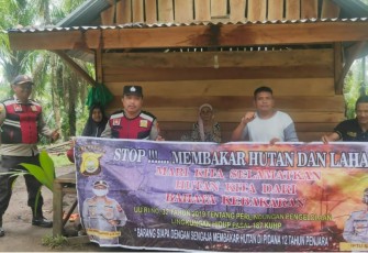 Polsek Lais Melaksanakan Sosialisasi Karhutla