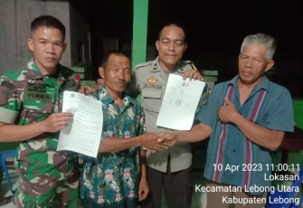 Bhabinkamtibmas Polsek Lebong Utara Problem Solving Perselisihan Warga