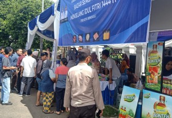 Antisipasi kerawanan, Polresta Bengkulu Amankan Pasar Murah dan Bazar Sembako