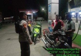 Ciptakan Kondusifitas Lingkungan, Personel Polsek Putri Hijau Patroli Dialogis
