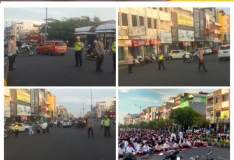 Polsek Ratu Samban Berikan Pengamanan Salat Ied di Masjid Muhammadiyah Suprapto