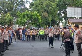 Polresta Bengkulu Gelar Apel Kesiapan Malam Takbiran dan Salat Idulfitri 1444 H