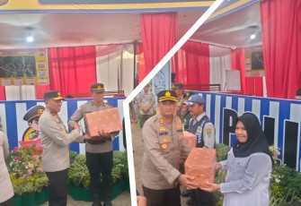 Wakapolda Kunjungi Pospam Simpang 6 Seluma, Berikan Bingkisan Kepada Petugas