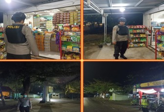 Cegah Gangguan Kamtibmas, Petugas Pospam Pantai Zakat Patroli Malam 