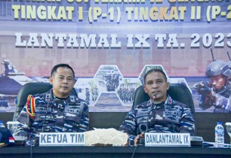 Danlantamal IX saat Buka Latihan Uji Terampil Pangkalan