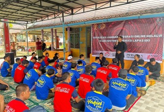 Sosialiasi Program Inovasi Integrasi Online Si LiDi Kepada Narapidana dan Penjamin Narapidana di Lapas Kelas IIB Idi