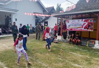 Koramil 16/Wonoasri Adakan Perlombaan Meriahkan HUT RI ke-78