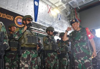  Satuan Tugas Laut (Satgasla) untuk mengamankan rangkaian acara Konferensi Tingkat Tinggi (KTT) Archipelagic Island States (AIS) Forum tahun 2023, Selasa (10/10/2023).