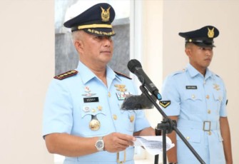 Depohar 90 Kolonel Tek Dr. Verry, S.T., M.T., saat memimpin Sertijab