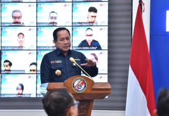Kepala Bakamla RI Laksdya TNI Dr. Aan Kurnia saat sambutan