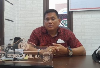 Kasat Narkoba AKP Sutioso SH.,MH.,M.Si seusai acara kunjungan kerja Kapolres ke Polsek Jajaran, Rabu (22/02/2023)
