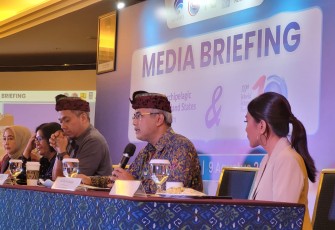 Staf Ahli Menteri PUPR Bidang Ekonomi dan Investasi Dadang Rukmana dalam Media Briefing World Water Forum ke-10 di Bali, Rabu (9/8/2023).