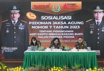 Kajati Sulsel dan Jajaran saat Ikuti Kegiatan Projek Perubahan Sosialisasi Pedoman Jaksa Agung Nomor 7 Tahun 2023