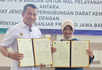 Ditjen Hubdat dan Pemkot Banjar Teken Perjanjian Pinjam Pakai Terminal Tipe A Banjar Menjadi Mal Pelayanan Publik  