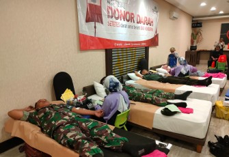 Prajurit Putra Yudha Saling Sumbangkan Darah Untuk Sesama
