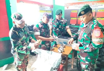 Satgas Yonarmed 1 Terima Kunjungan Tim Verifikasi Kolakops 151/BNY