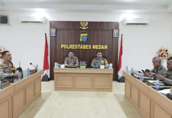 Tim Asistensi Korps Brimob Polri Sambangi Polrestabes Medan