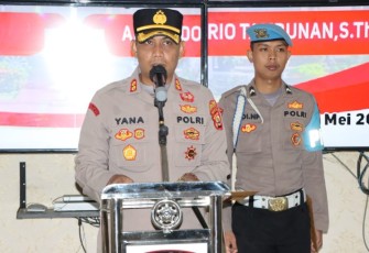 Kapolres Kepahiang AKBP Yana Supriatna, S.IK, M.Si saat pimpin sertijab