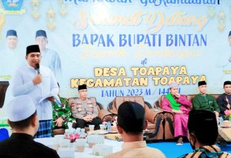 Bupati Bintan Roby Kurniawan saat sambutan