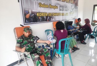 Kodim 0801/Pacitan Gelar Aksi Sosial Donor Darah