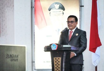 Walikota Bitung saat memberikan sambutan