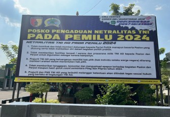 Korem 081/DSJ Buka Posko Pengaduan Netralitas TNI Pada Pemilu 2024