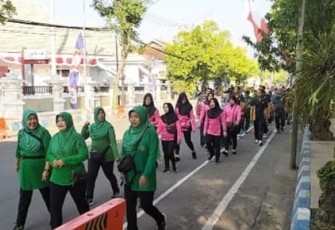 Koramil 0801/01 Pacitan saat Gelar Olah Raga Bersama