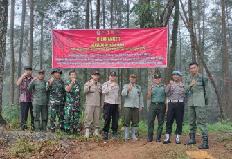 Koramil 0806/04 Bendungan Berkomitmen Lindungi Hutan dari Kebakaran