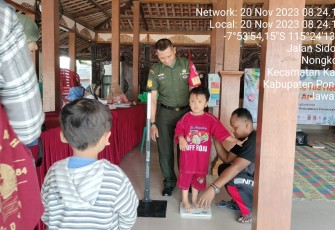 Babinsa Kodim 0802/Ponorogo Pendampingan Posyandu Balita