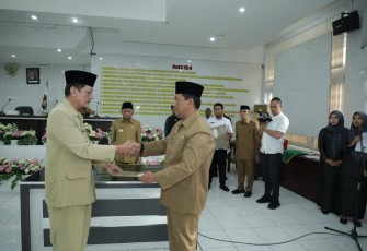 Bupati saat Lantik Pejabat PTP Administrator Pengawas di Lingkungan Pemkab Asahan
