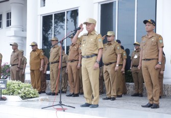 Apel Gabungan Perdana di Lingkungan Pemerintah Kabupaten Asahan, Senin (02/01/2023).
