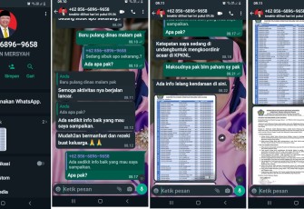 Tangkapan Layar Modus Penipuan Catur Nama Gubernur Bengkulu Rohidin Mersyah 