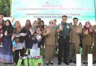 Wabup Labuhanbatu Resmikan Fasilitas Air bersih di Bukit Rezeki 