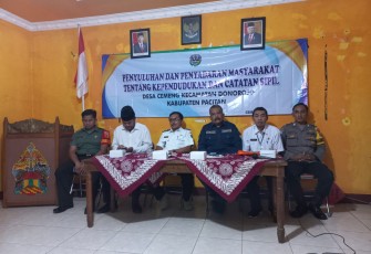 Babinsa Koramil 0801/11 Donorojo Berkomitmen Dukung Penyuluhan Kependudukan dan Catatan Sipil