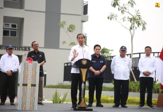 Menteri Basuki saat Dampingi Presiden Jokowi Resmikan Rusun Milenial