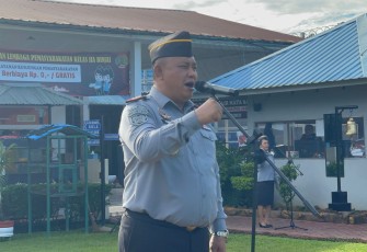 Kalapas Binjai Berikan Penguatan Tugas dan Fingsi Pada Apel Pagi 