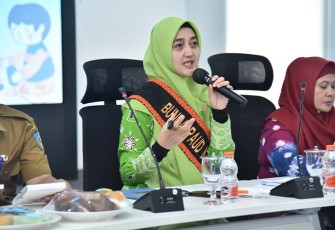 Ny Maya saat Buka Bintek TP PKK Se Kabupaten Batu Bara
