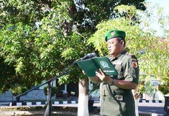  Danramil Tipe B 0802/9 Balong, Kapten Inf Supriyono Jadi Inspektur Upacara