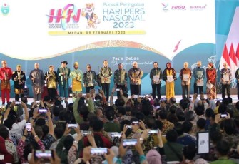 Bupati Labuhanbatu Diwakili Kadis Kominfo saat Hadiri Acara Puncak Hari Pers Nasional Tahun 2023
