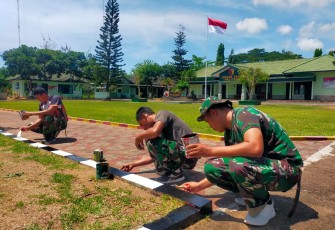 Kodim 0801/Pacitan melaksanakan pemeliharaan pangkalan, Rabu (27/12/2023)