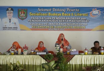 Pemerintah Kabupaten Asahan Sosialisasi Budaya Baca dan Literasi Sekaligus Pelantikan Pengurus GPMB Kecamatan