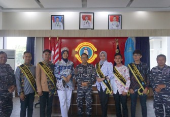 Danlantamal VI Terima Kunjungan Putra Putri Maritim Sulsel 2023