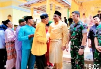 Pemkab Bintan bersama FKPD dan OPD saat Halalbihalal bersama Masyarakat di Balai Adat Kecamatan Tambelan 