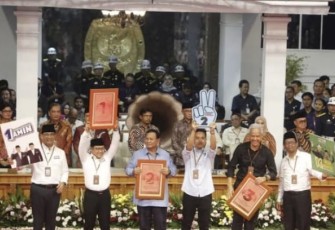 Anies-Cak Imin 1, Prabowo-Gibran 2, Ganjar-Mahfud 3