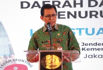 Dirjen Bina Pembangunan Daerah Kemendagri, Restuardy Daud di sela-sela kegiatan di Hotel Sahid, Jakarta pada Kamis, (30/03/2023).