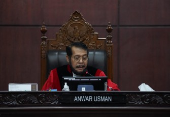 Ketua MK Anwar Usman saat membuka sidang di Ruang Sidang MK, Merdeka Barat, Jakarta Pusat, Kamis (7/9/2023).