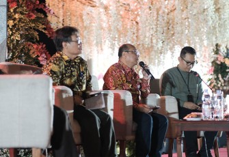 Plh. Dirjen Keuda Kemendagri Horas Maurits Panjaitan pada acara Sosialisasi Peraturan Menteri Dalam Negeri (Permendagri) Nomor 15 Tahun 2023 tentang Pedoman Penyusunan APBD Tahun Anggaran (TA) 2024 yang digelar Provinsi Jawa Tengah di Asrama Haji Donohudan Kota Boyolali, Jawa tengah, Rabu (11/10/2023).